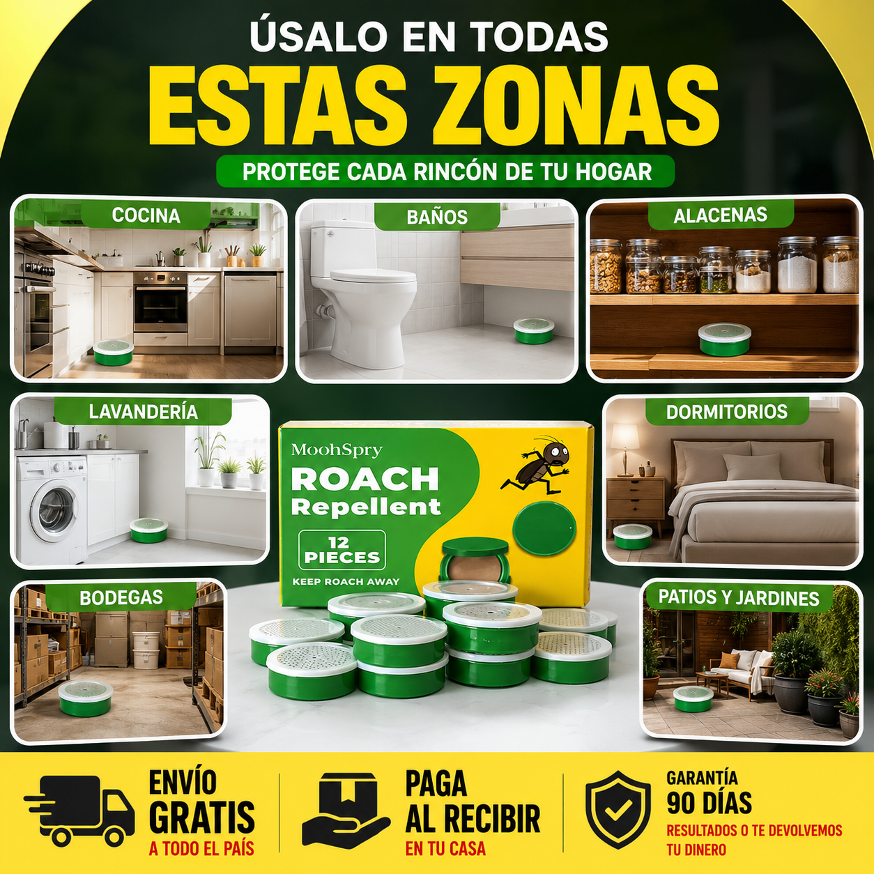 REPELENTE TRAMPA MATA CUCARACHAS EXTERMINALAS DE UNA VEZ!! FORMULA ESPECIAL NO VENENOSA PARA TU FAMILIA NI TUS MASCOTAS