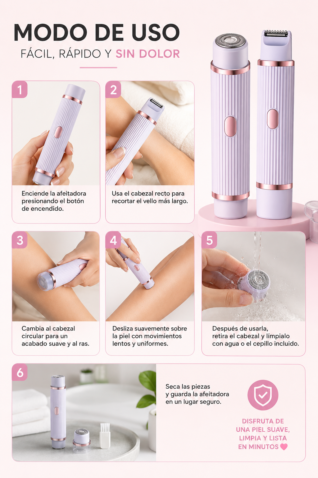 SILKSHAVE PRO - 2 EN 1 DEPILADORA VIRAL PIEL DE SEDA EN MINUTOS/IMPORTADA DE USA