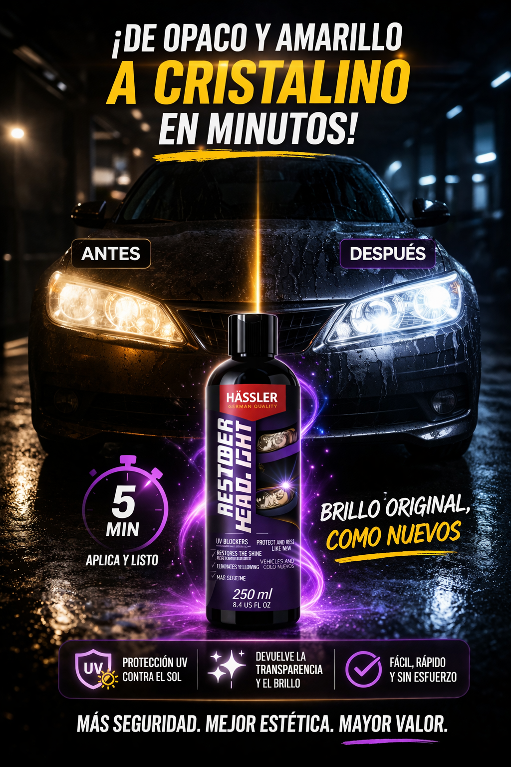 RESTAURADOR DE FAROS TECNOLOGIA PROFESIONAL