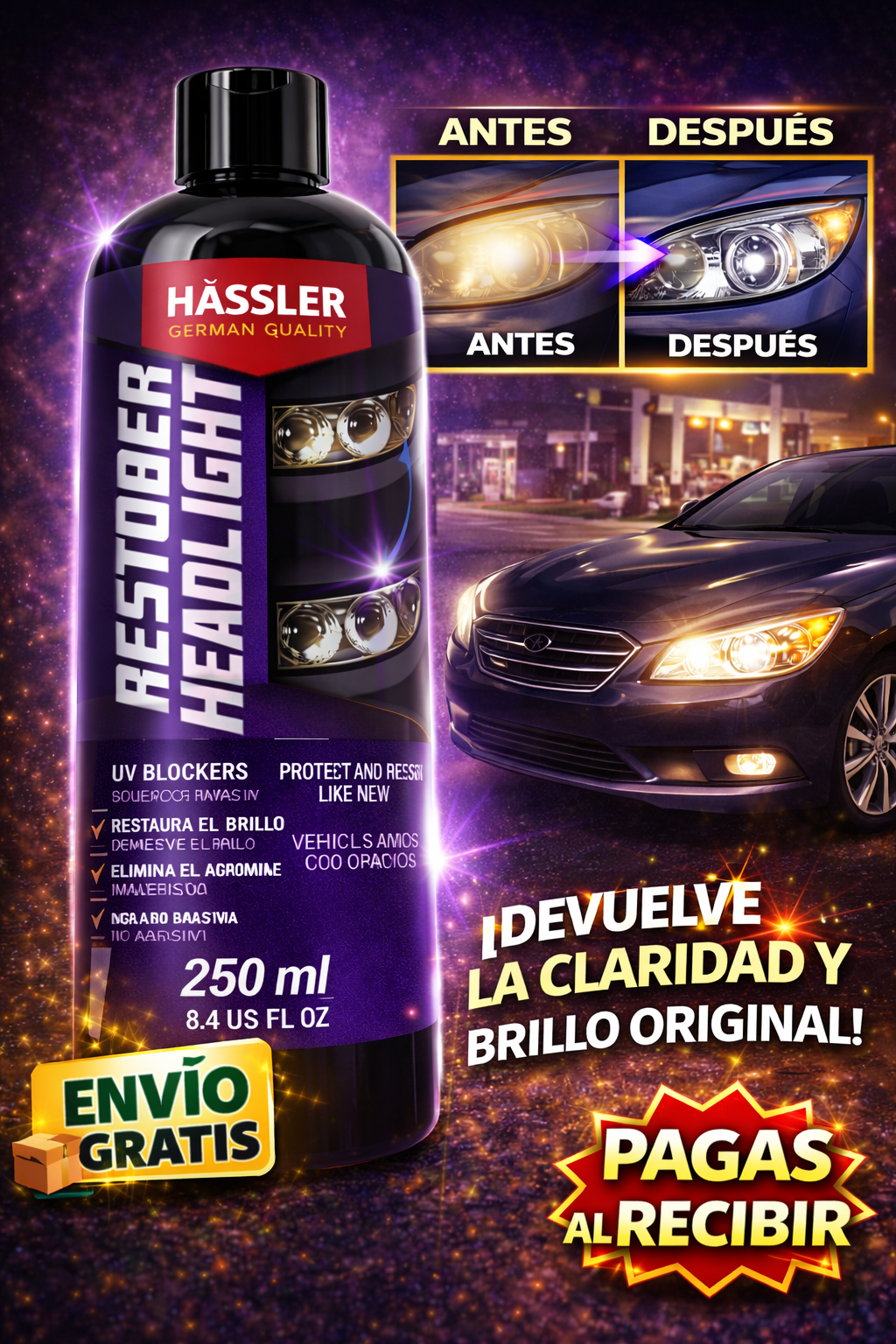 RESTAURADOR DE FAROS TECNOLOGIA PROFESIONAL