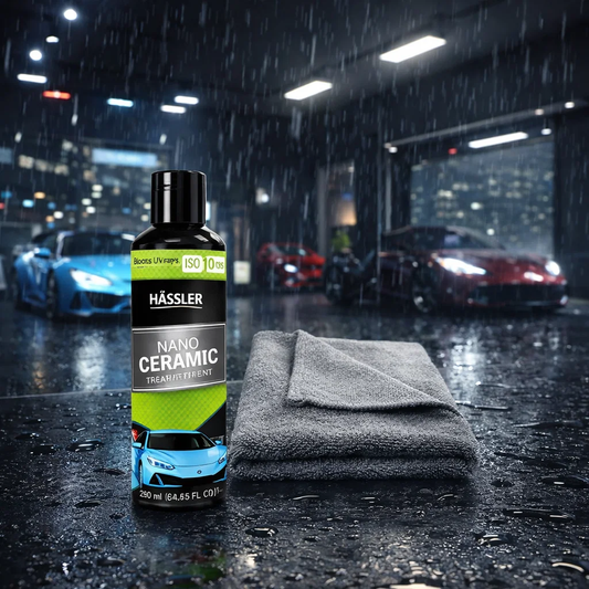 Combo Brilla Carro Porcelanizado Nano Cerámico + Fibra especializada