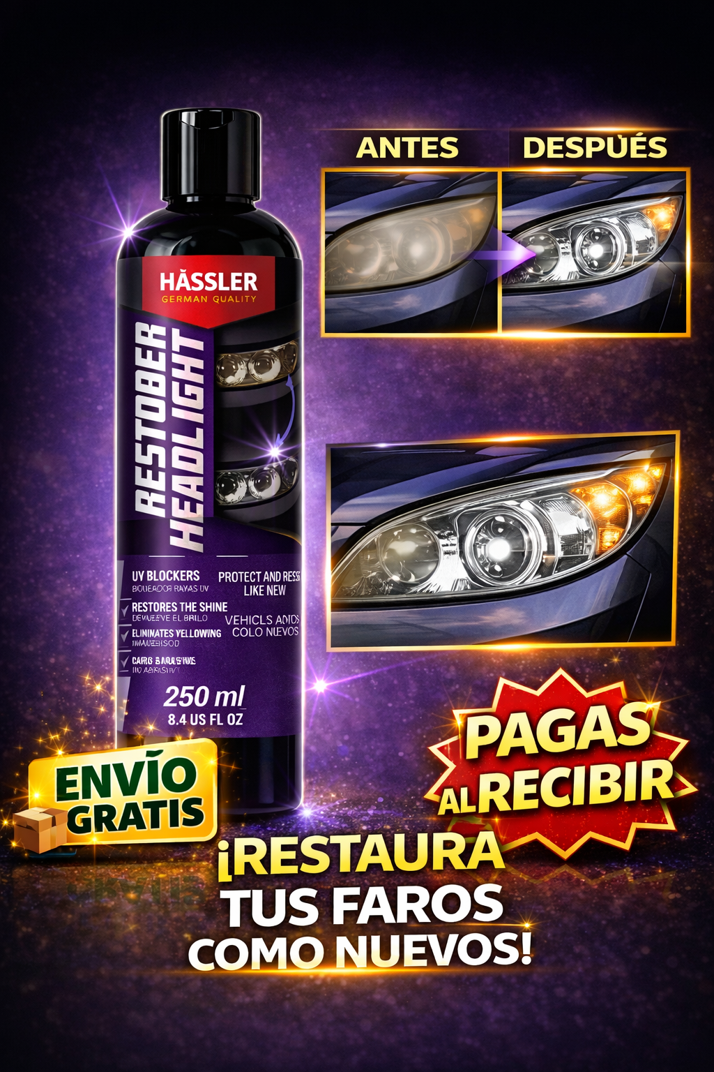 RESTAURADOR DE FAROS TECNOLOGIA PROFESIONAL