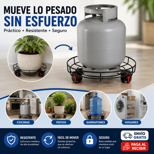 RODAMAX360-SOPORTE METÁLICO ORGANIZADOR CON RUEDAS PARA COCINA-PATIO-OFICINA-HOGAR-BAÑO (MATERIAL REFORZADO)