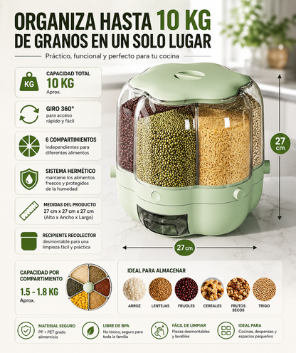 DISPENSAMAX - DISPENSADOR DE GRANOS GIRATORIO IMPORTADO DE BRASIL