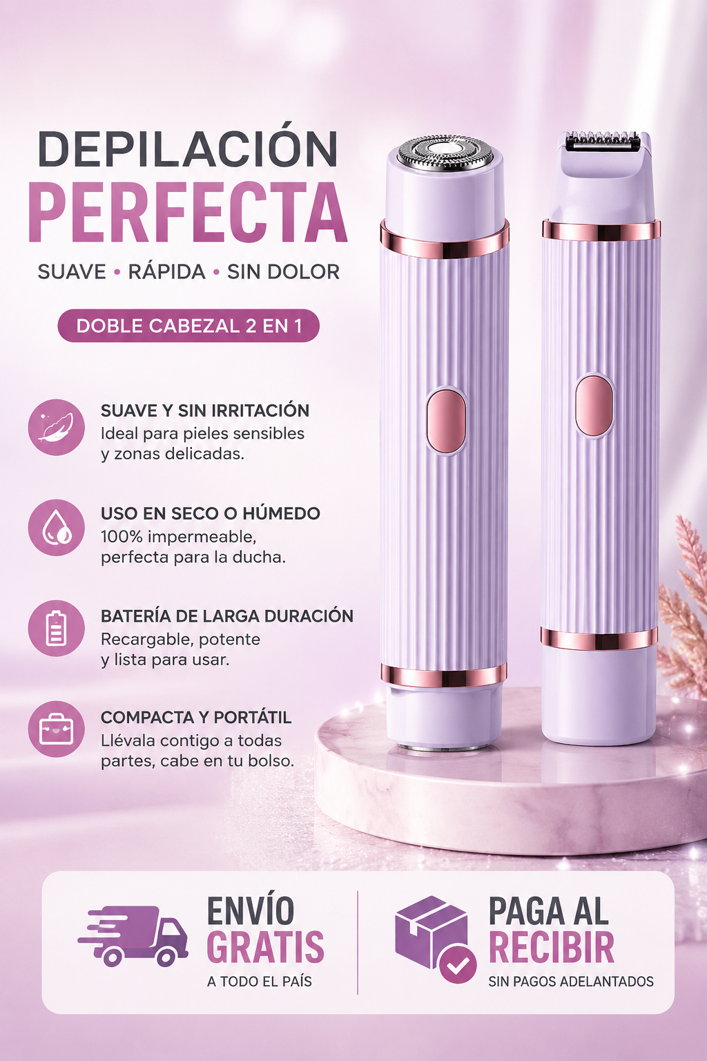 SILKSHAVE PRO - 2 EN 1 DEPILADORA VIRAL PIEL DE SEDA EN MINUTOS/IMPORTADA DE USA