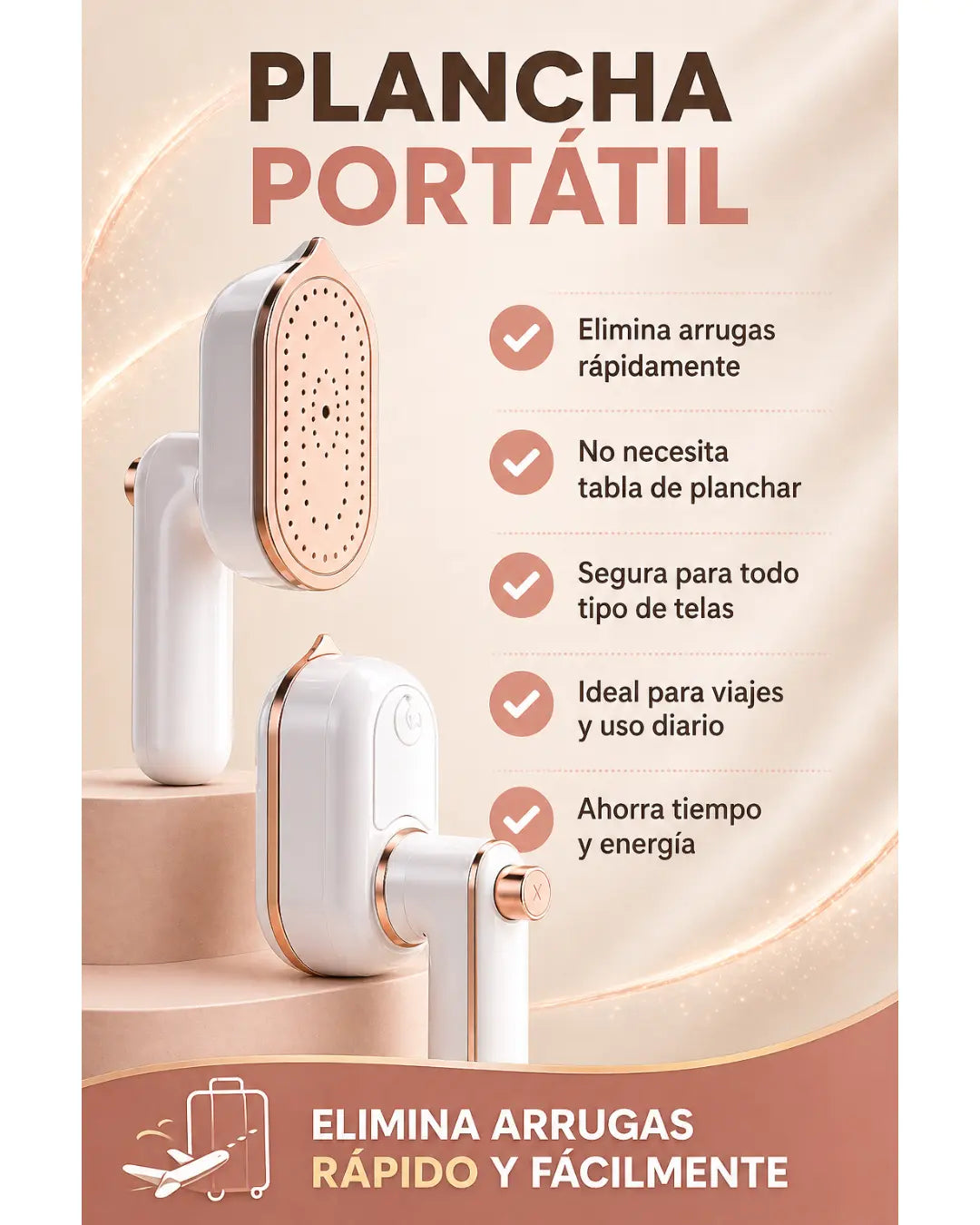 VAPOGO PLANCHA COMPACTA VAPOR PORTATIL TECNOLOGIA IMPORTADA