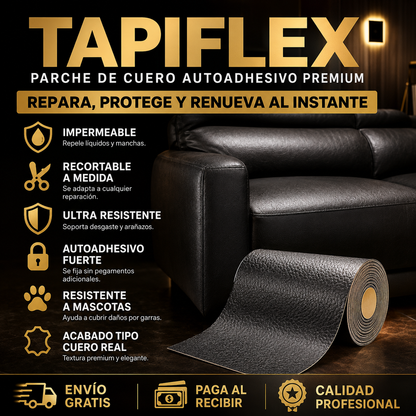 TAPIFLEX-PARCHE DE CUERO AUTOADHESIVO IMPERMEABLE TECNOLOGIA PROFESIONAL