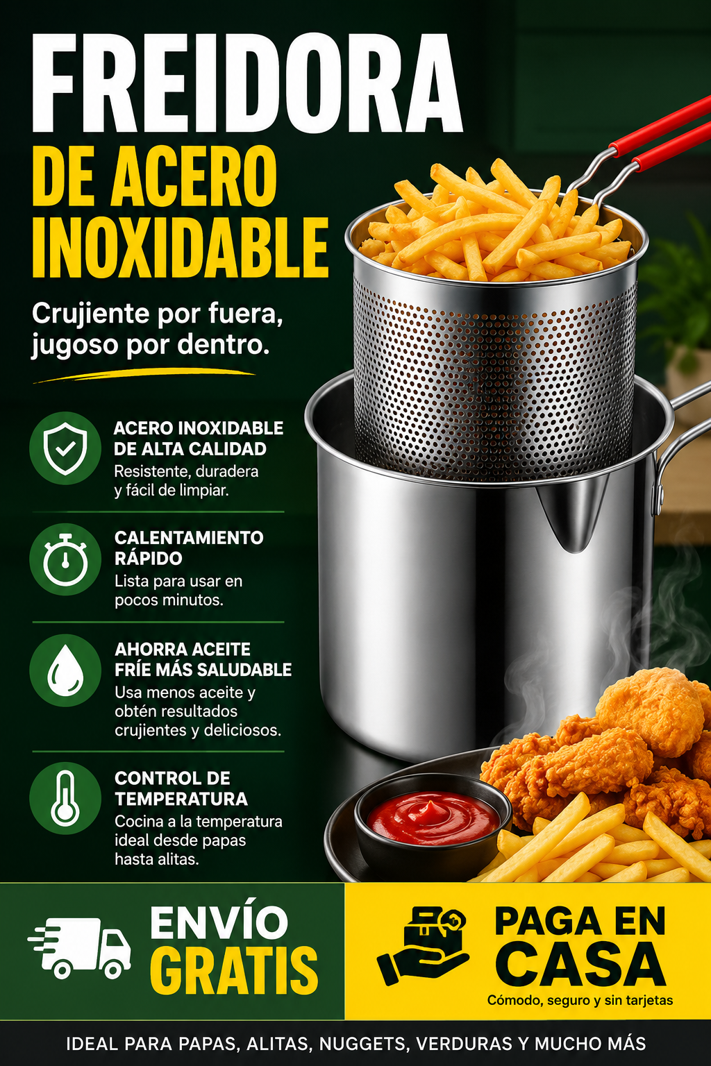 FRYMASTER - FREIDORA DE ACERO INOXIDABLE IMPORTADA
