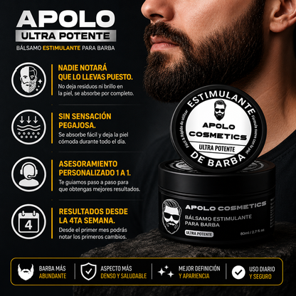 APOLO ORIGINAL ESTIMULANTE DE BARBA AL 20% ACTIVADOR DERMO FOLICULAR