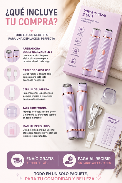 SILKSHAVE PRO - 2 EN 1 DEPILADORA VIRAL PIEL DE SEDA EN MINUTOS/IMPORTADA DE USA
