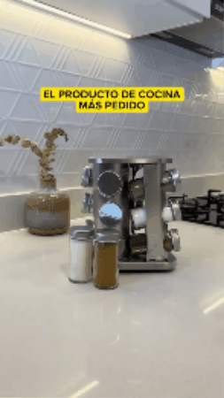 GIROCHEF 360°- CONDIMENTERO ORGANIZADOR GIRATORIO 360 IMPORTADO CON MATERIALES REFORZADOS