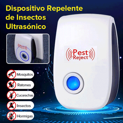 REPELENTE ULTRASONICO 2x1-Pest Reject® | para Insectos y Ratones