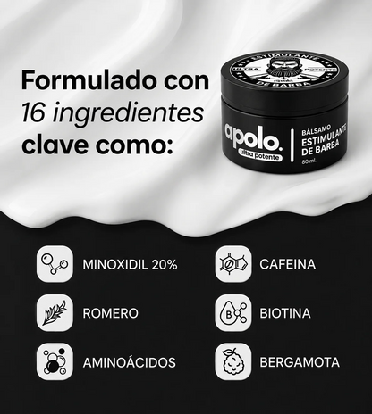 APOLO ORIGINAL ESTIMULANTE DE BARBA AL 20% ACTIVADOR DERMO FOLICULAR