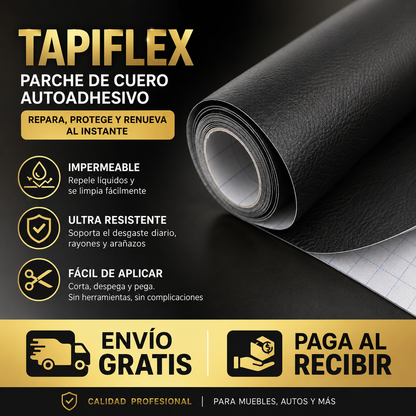 TAPIFLEX-PARCHE DE CUERO AUTOADHESIVO IMPERMEABLE TECNOLOGIA PROFESIONAL